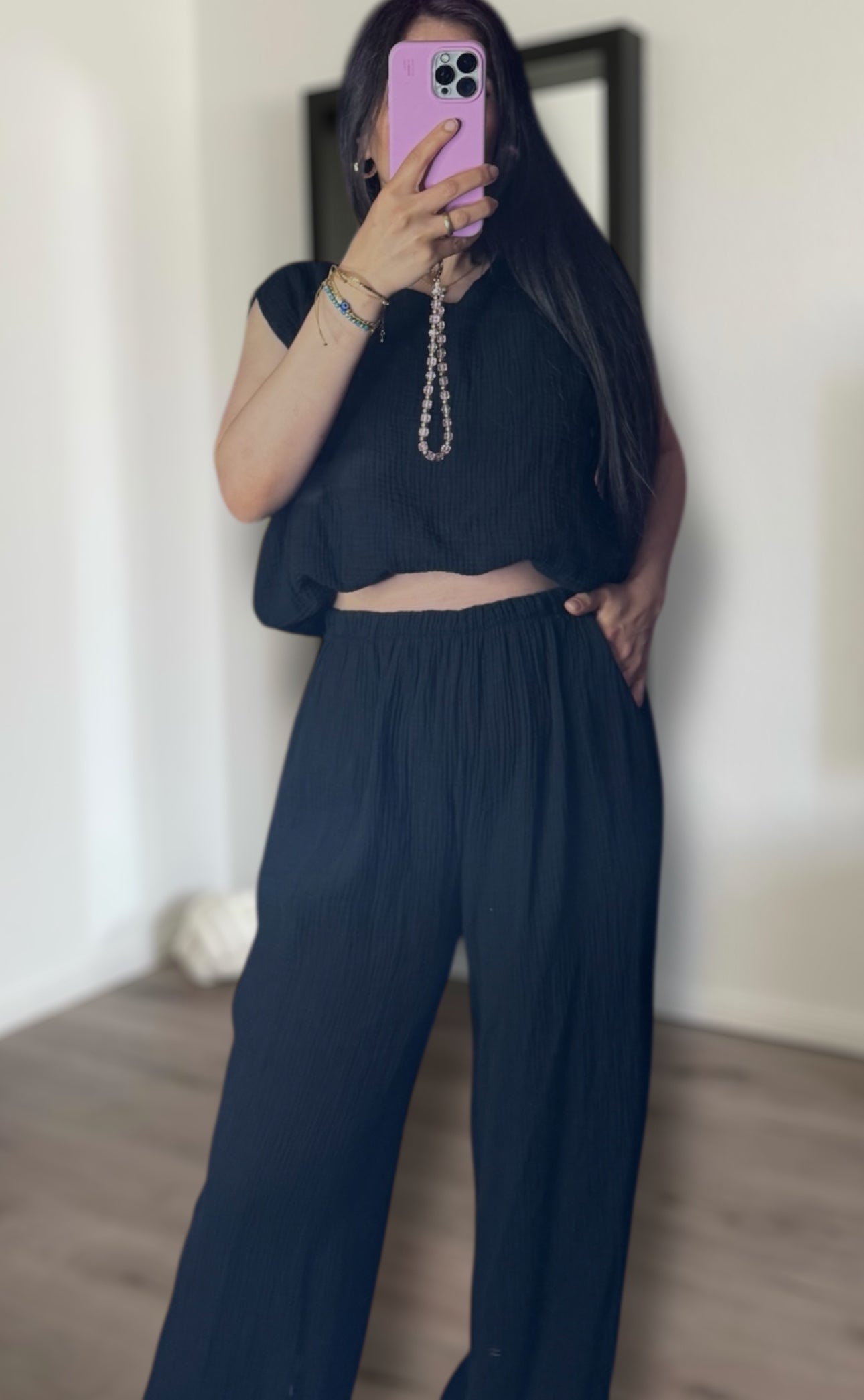 Musselin Hosen lang verschiedene Farben