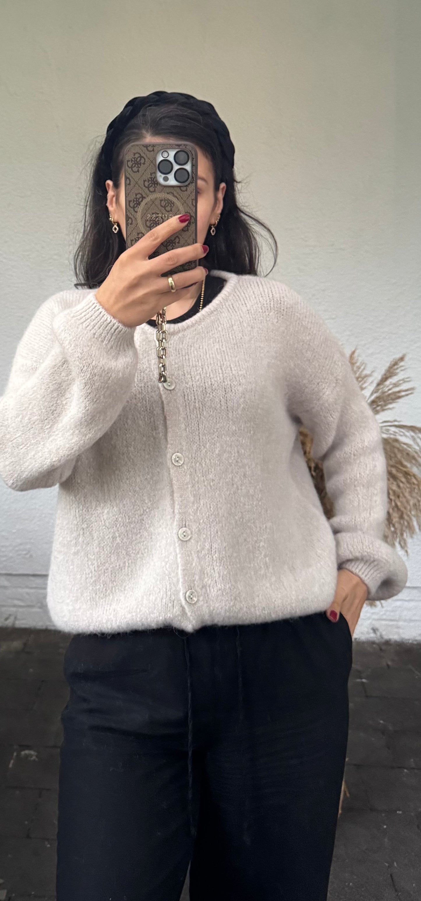 Musthave Alpaka Cardigan Ecru