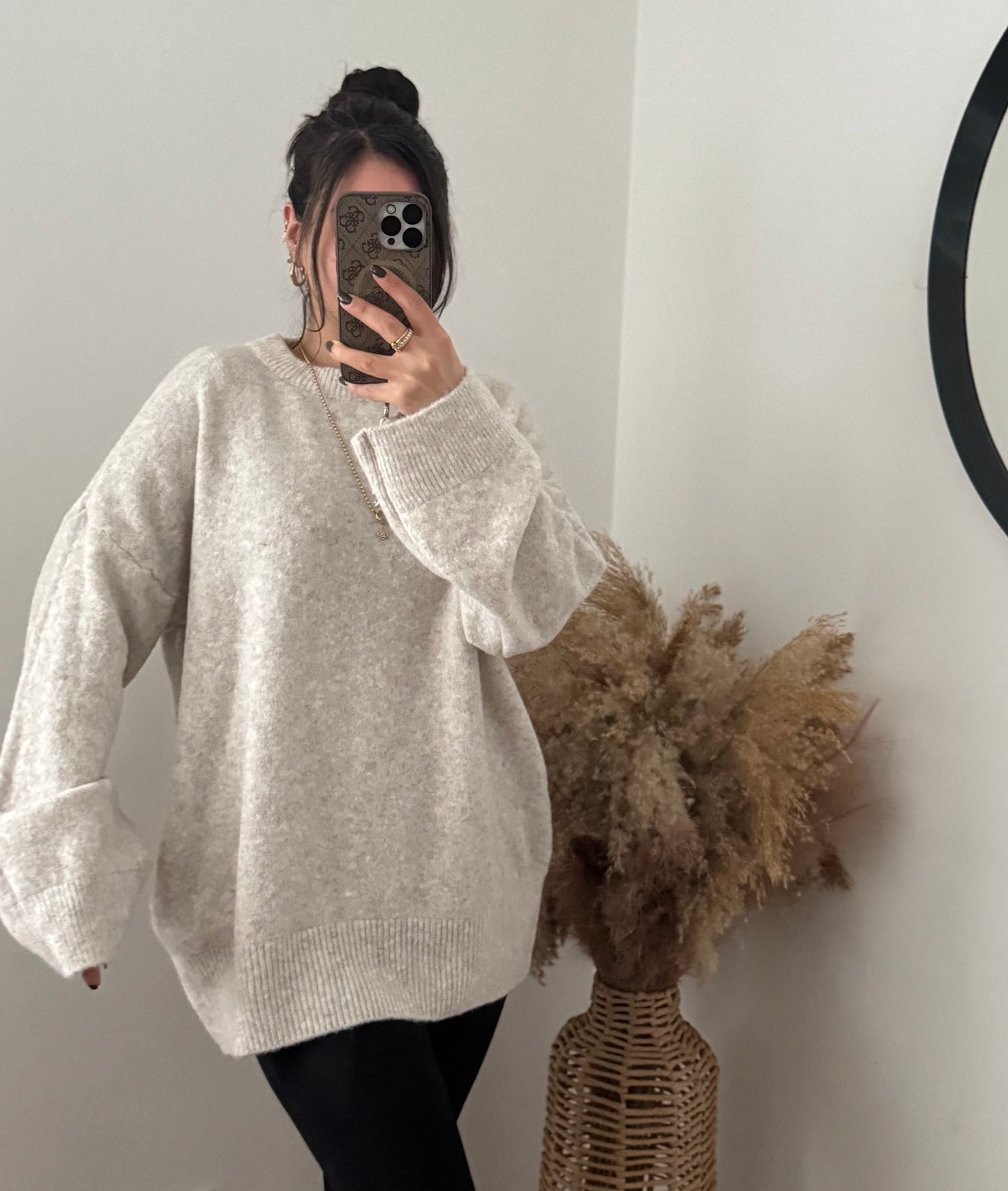 Cozy Basic Pullover Ecru