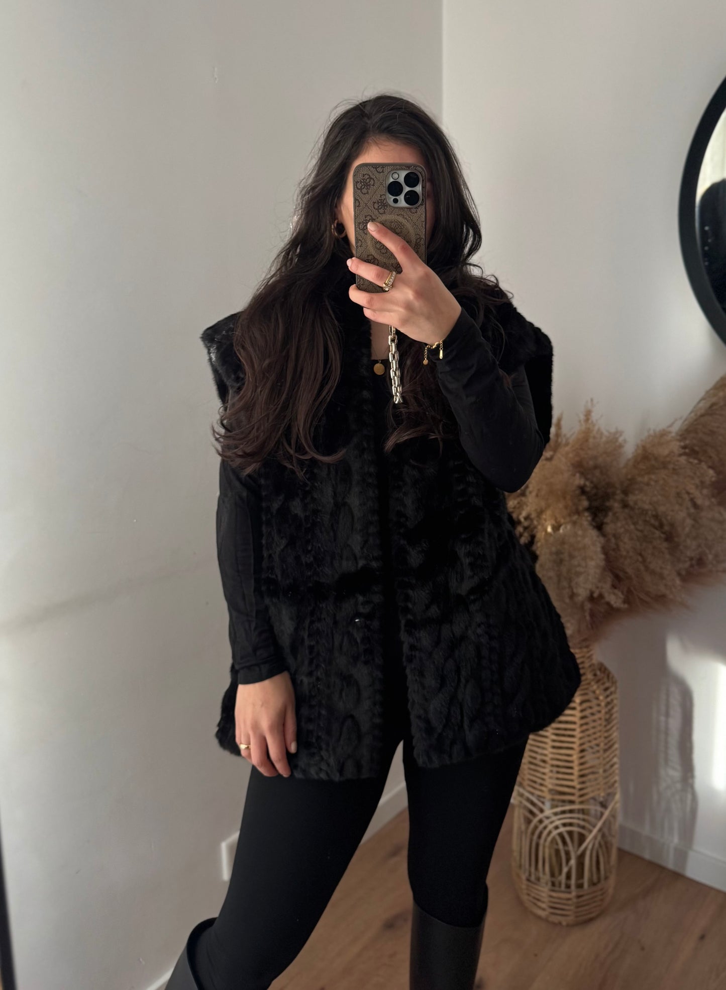 Cutie Fellweste schwarz