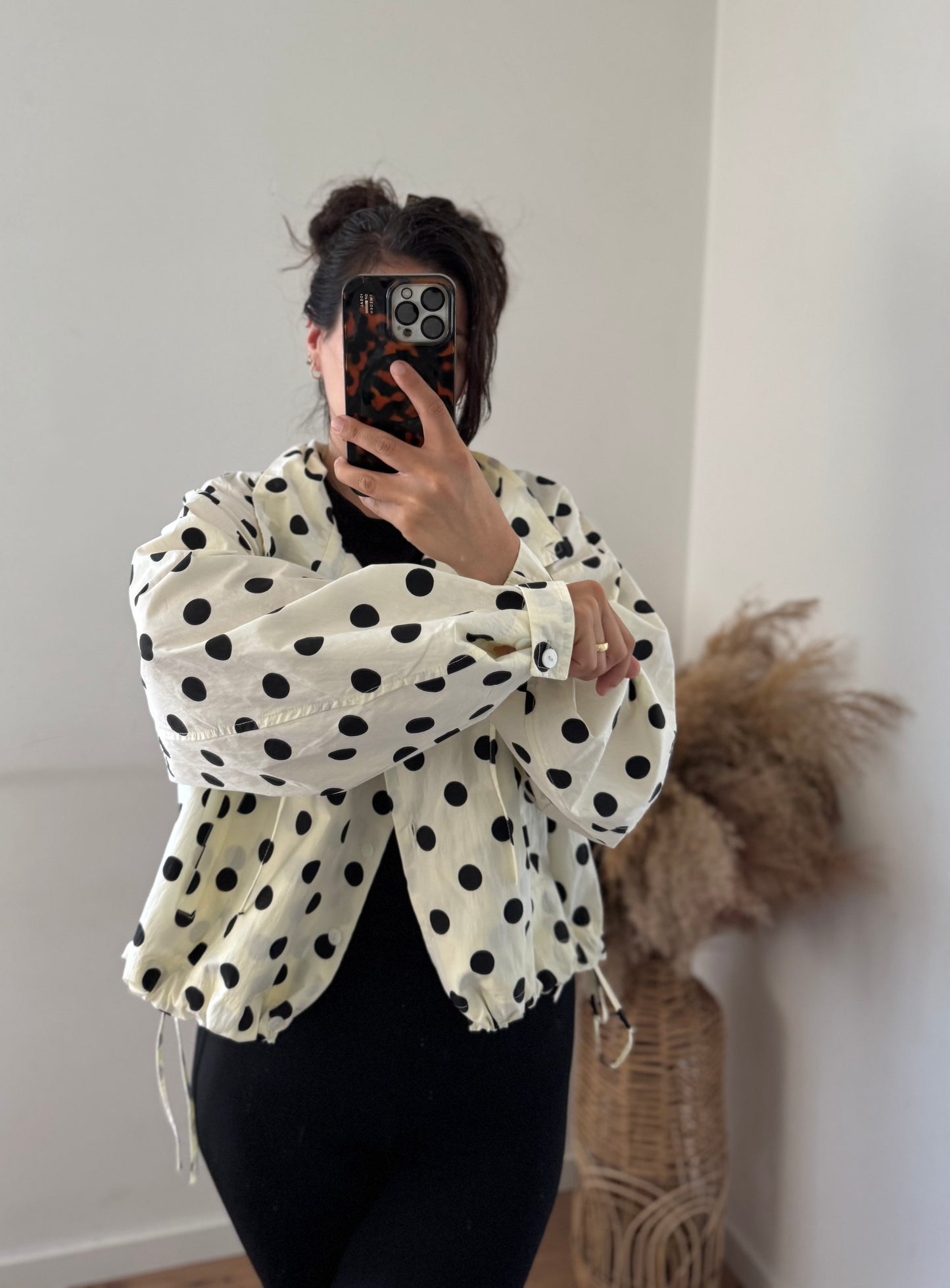 Sehr leichte Ballon Polka dot Jacke