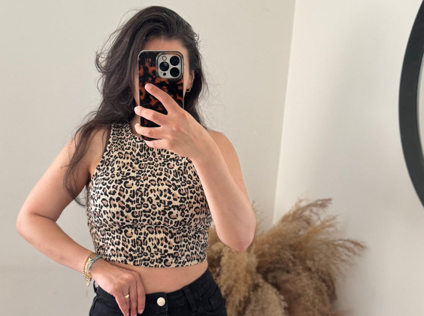 Leo Krepp crop top