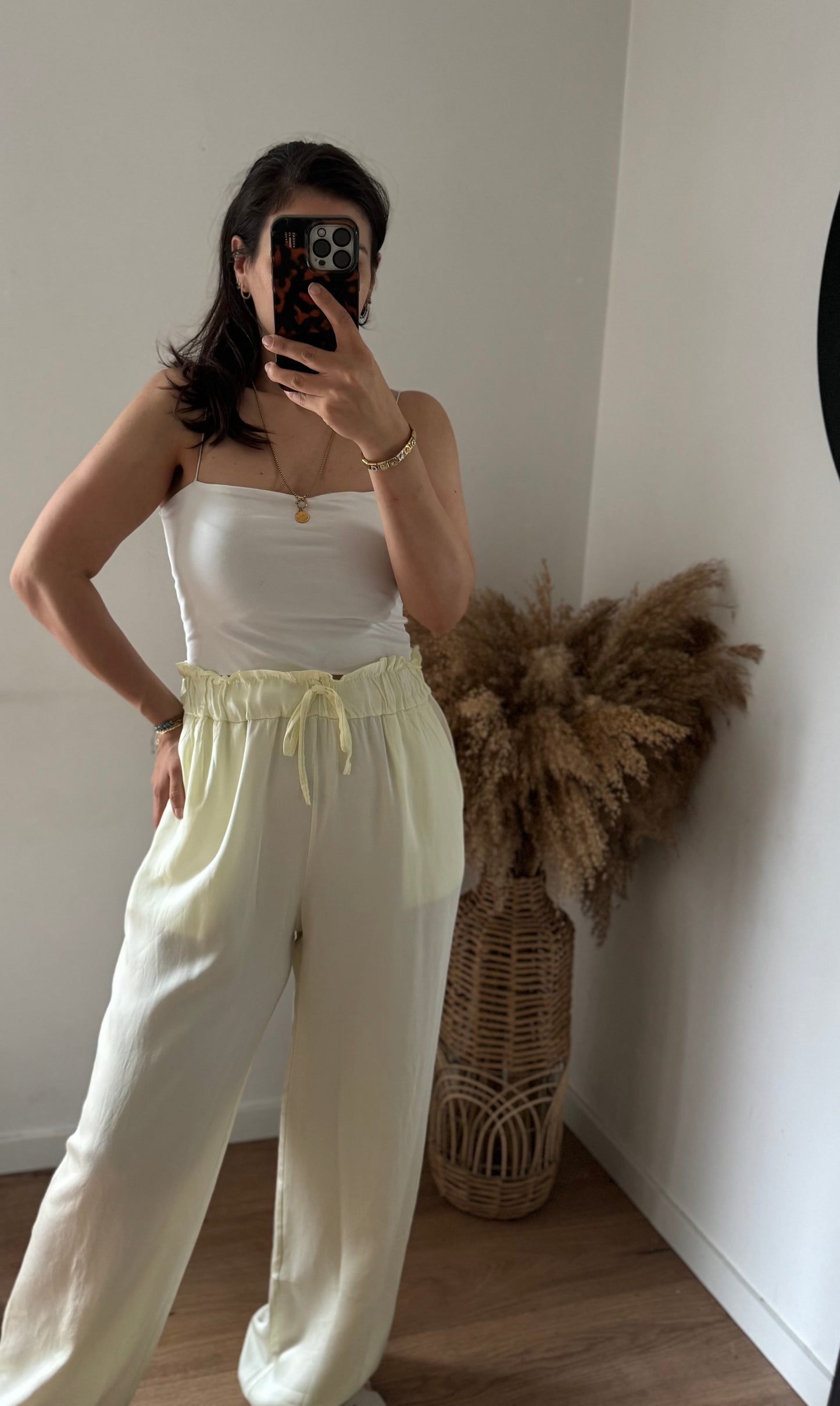 Sanfte Viscose Hose babygelb
