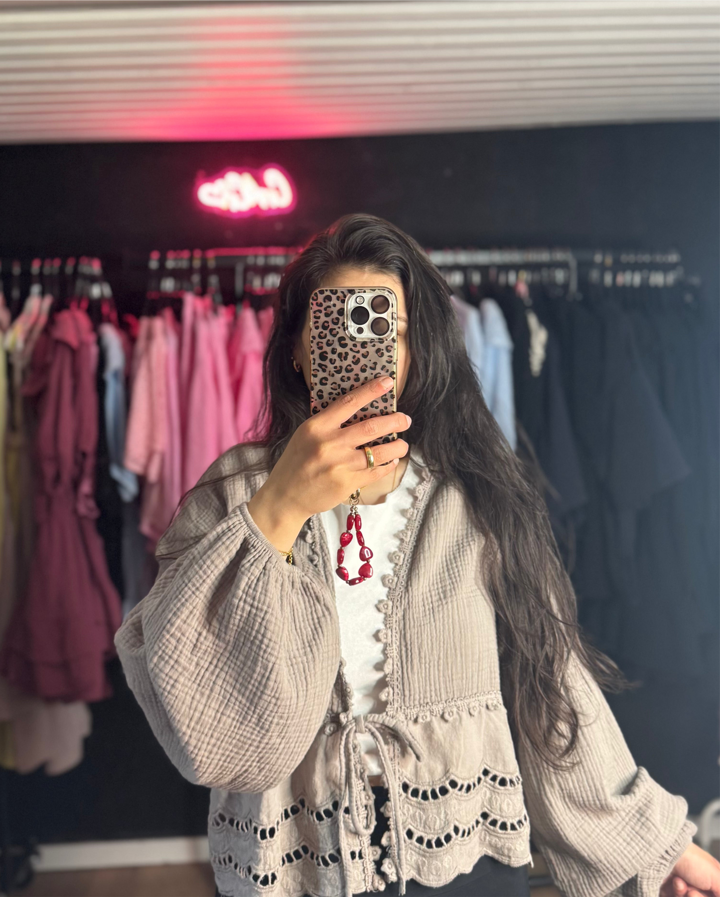 Häkel Musselin taupe