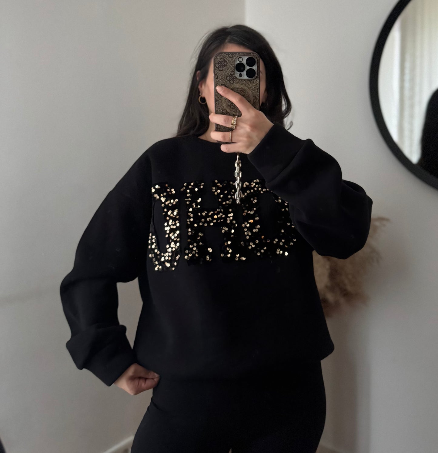 SOHO GLITZI Sweater schwarz