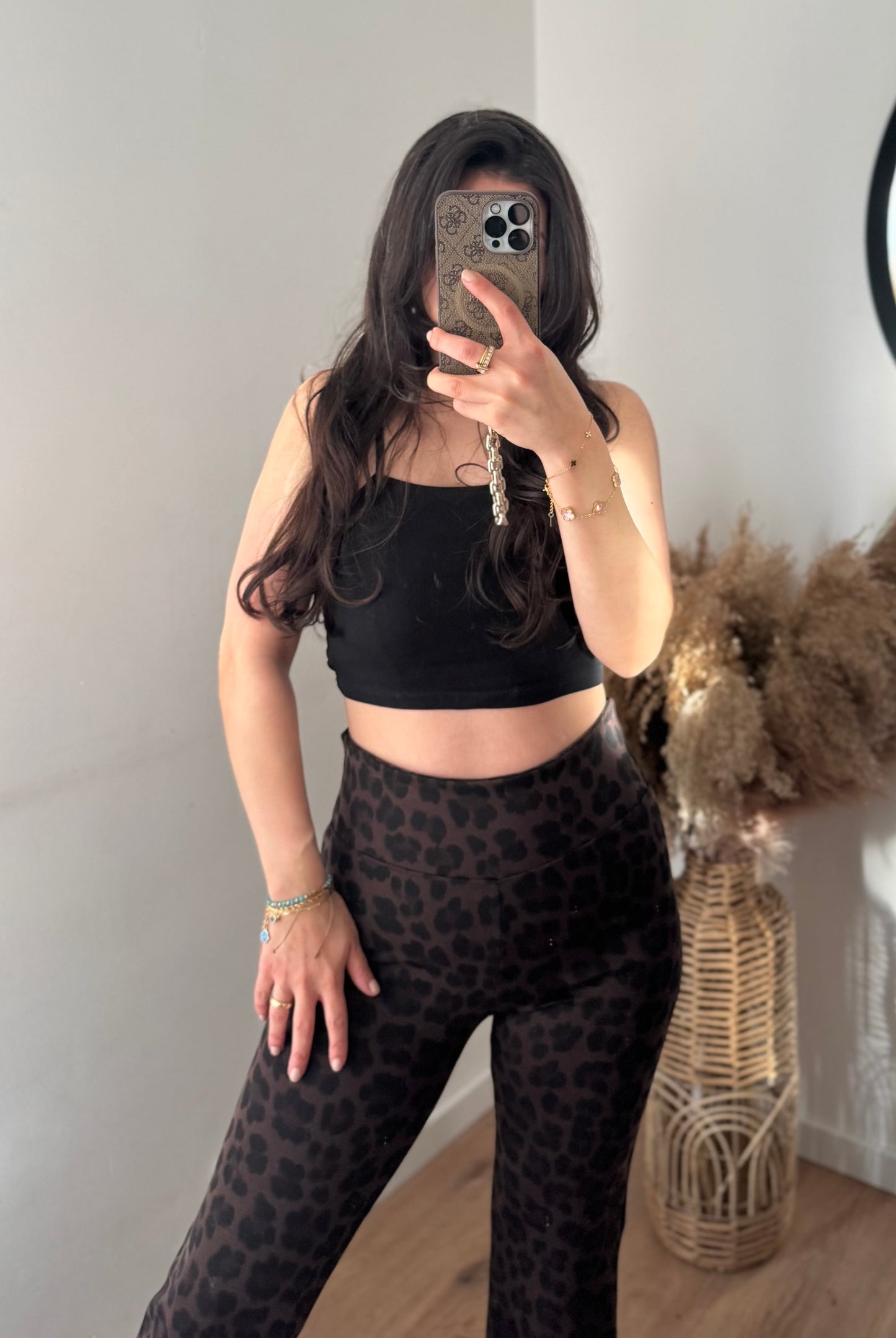 Dunkele Wideleg leggings Einheitgr.