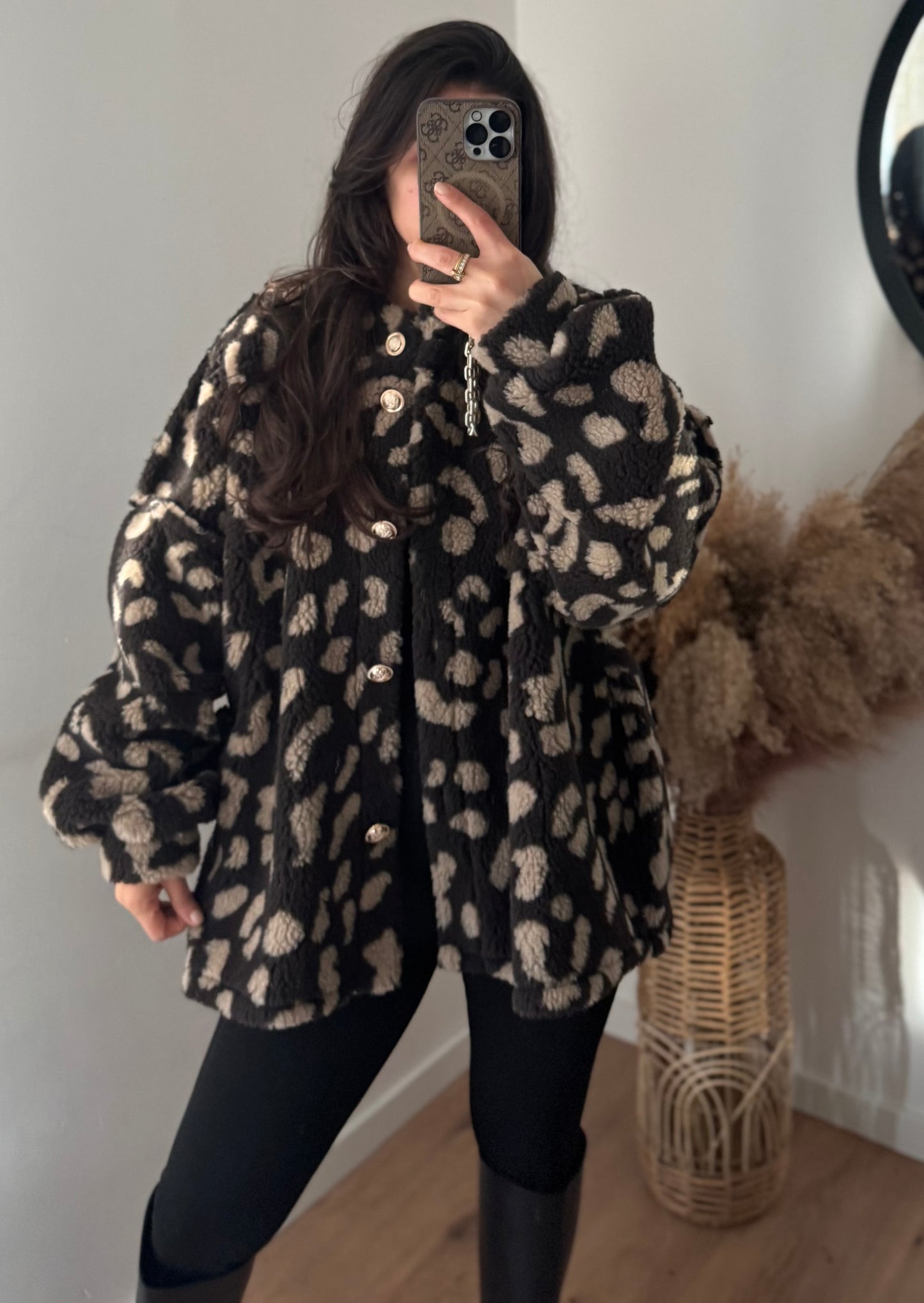 Leo Teddy Jacke Lelly dunkel