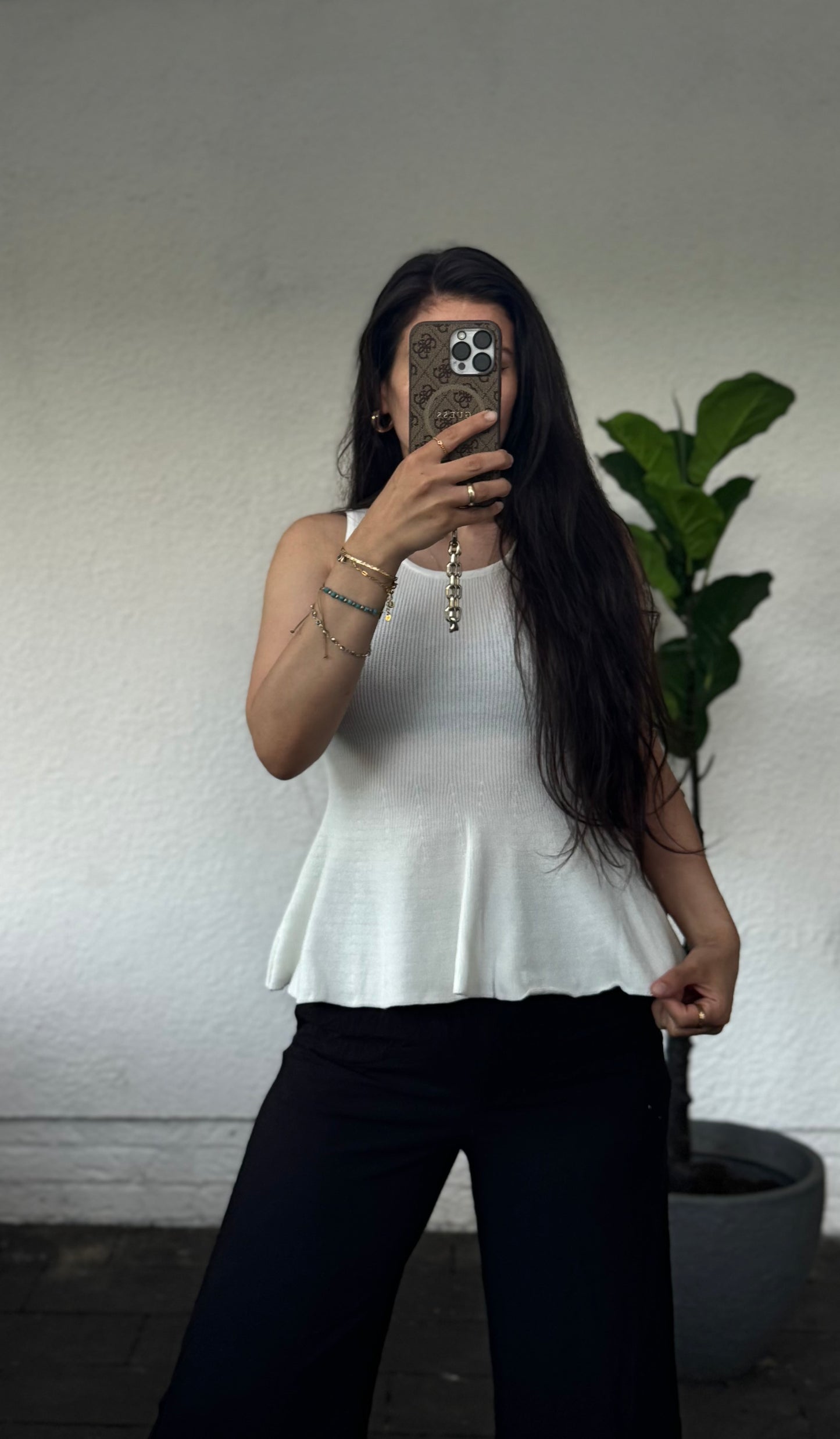 Peplum top versch. Farben