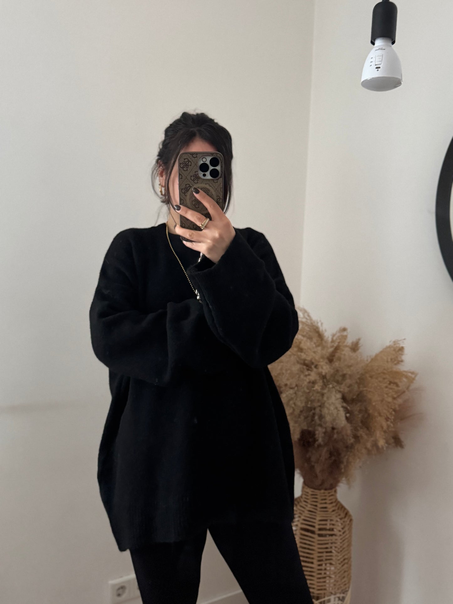 Cozy Basic Pullover Black