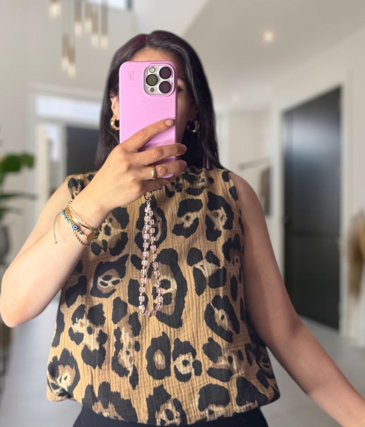 Musselin leo Crop top