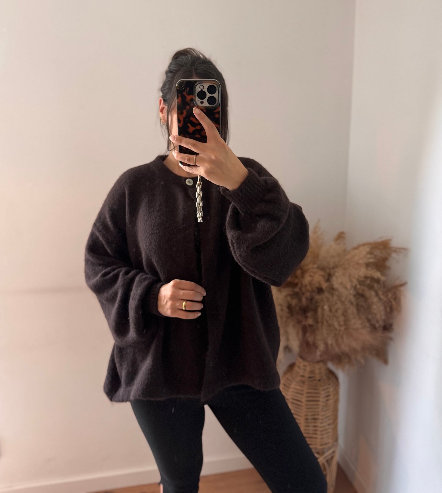 Soft Girl Herbst Cardigan Espresso