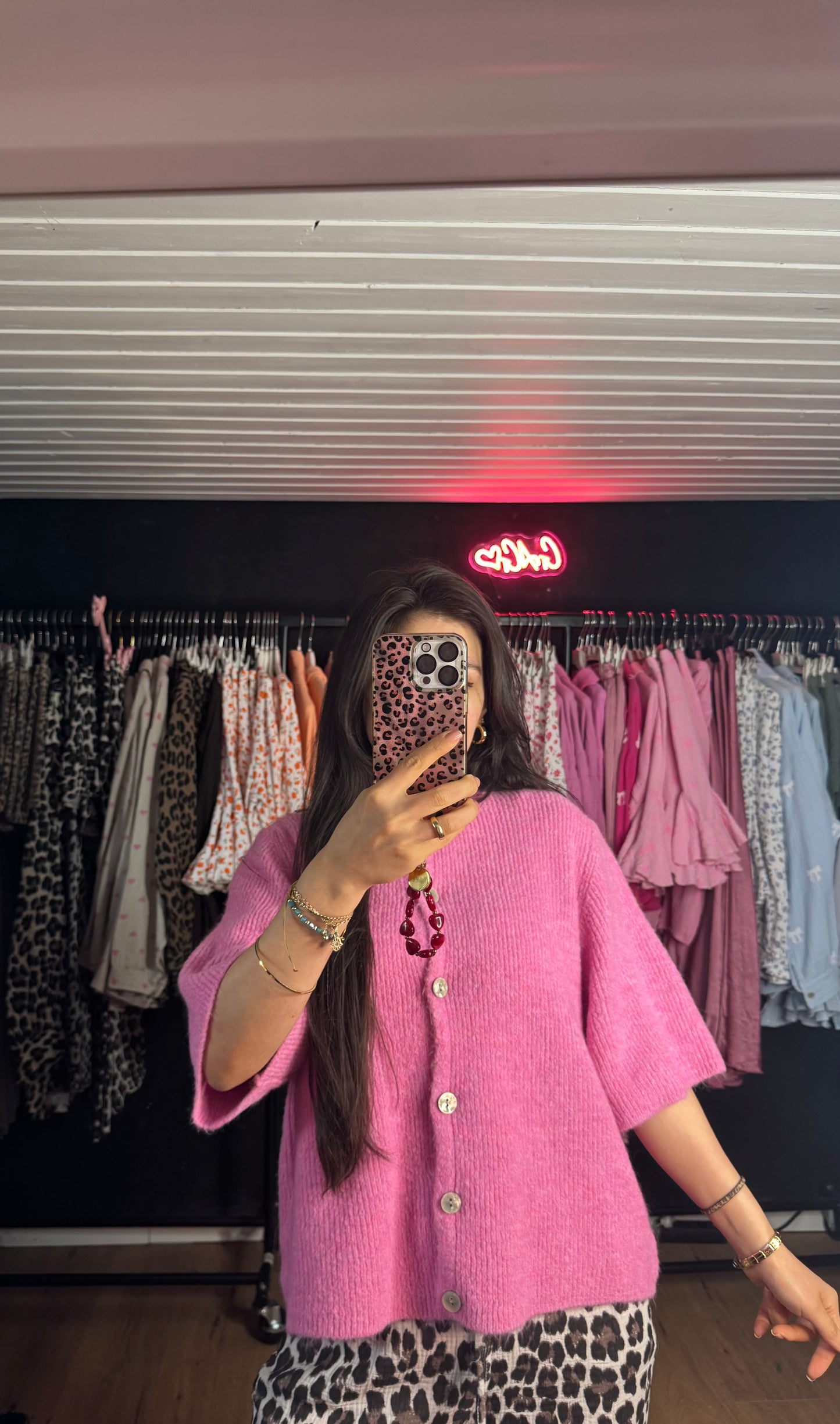 Kurzarm Strickjacke versch. Farben