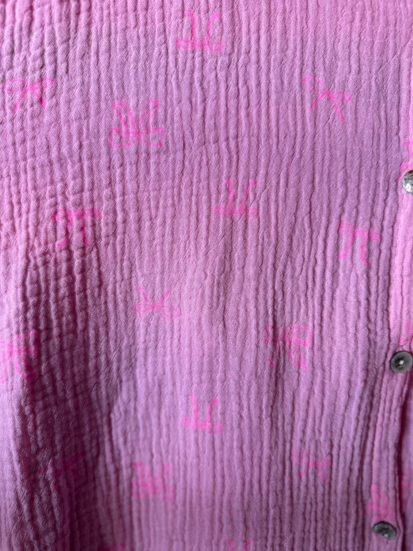 Musselinhemd pink mit pinken 🎀