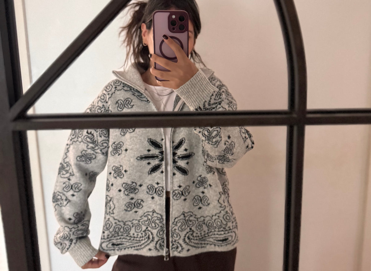 Paisley Double zip Jacke