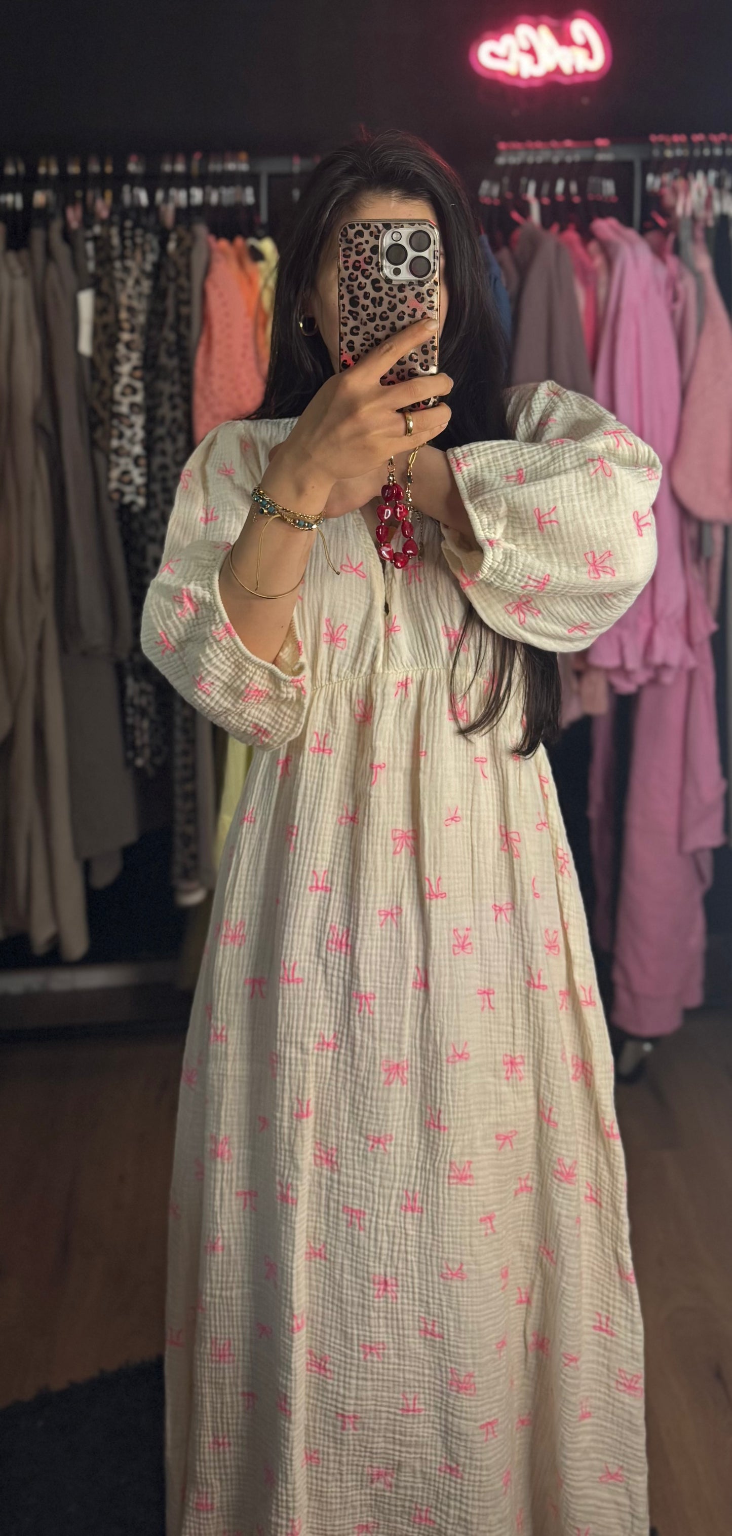 Musselin Kleid mit Schleifen 🎀