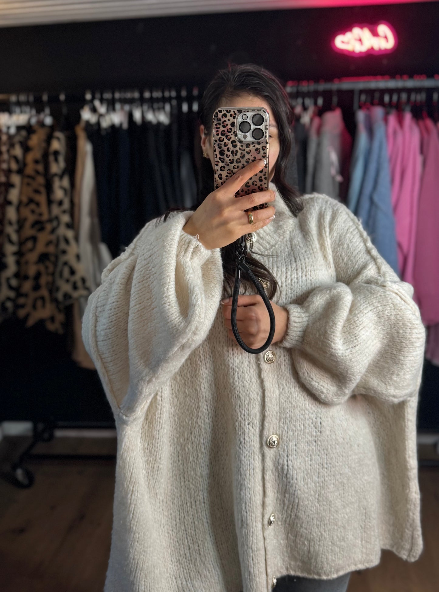 Oversize Cardigan Lelly Beige