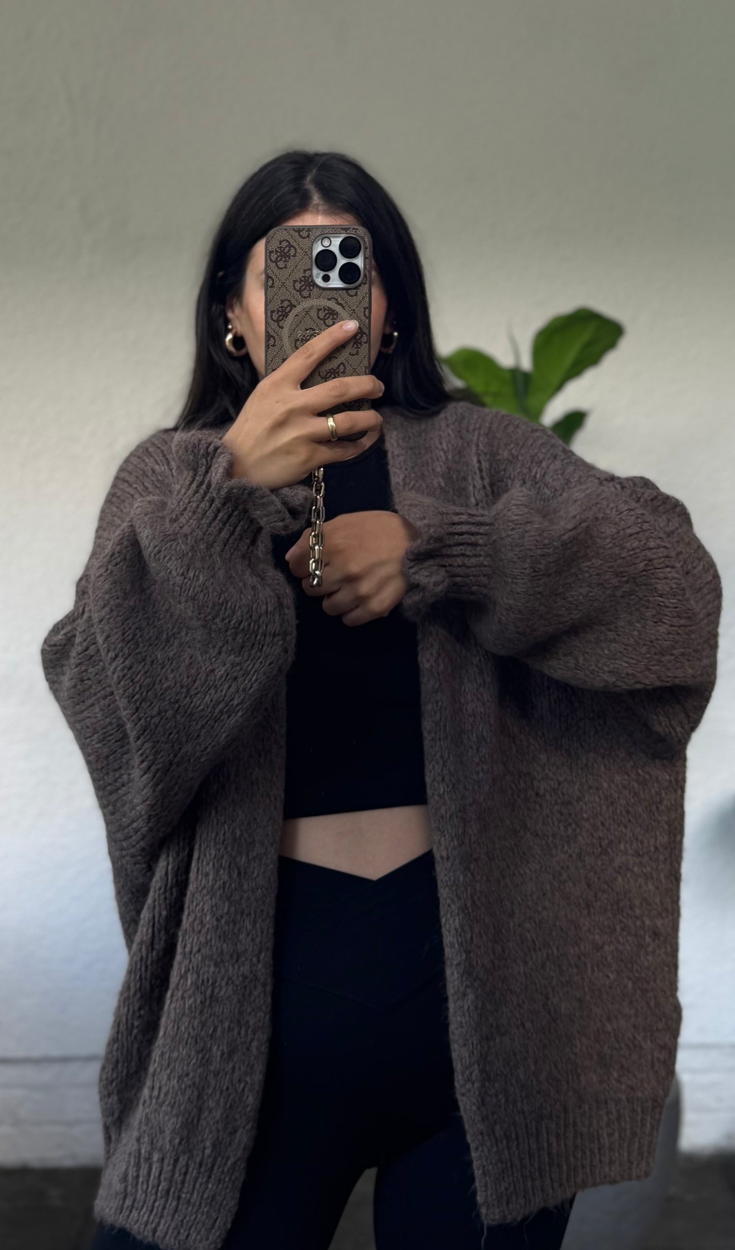 Cardigan mit Rüschenärmeln Teddy