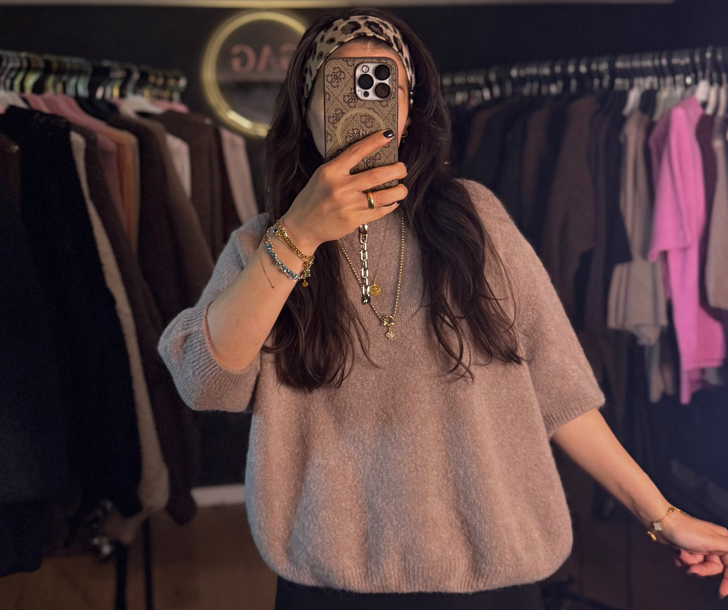 Midarm Soft fluffy Alpaka taupe