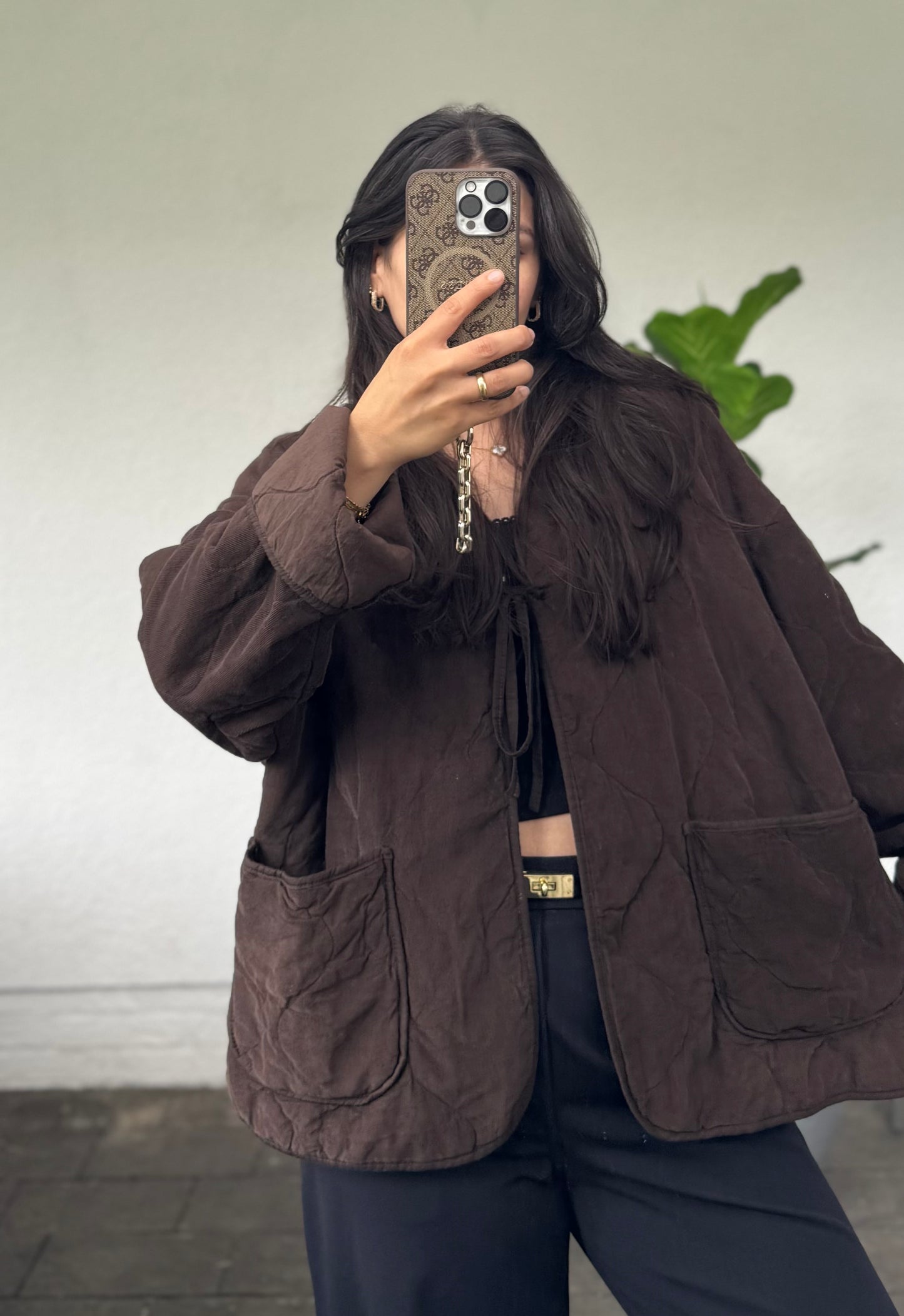 Babycord Jacke dunkelbraun