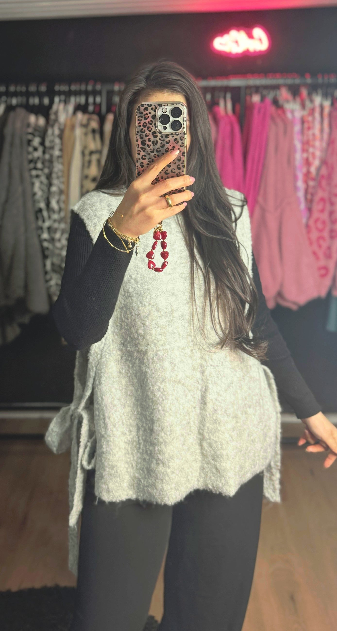 Pullunder Schleifi grau