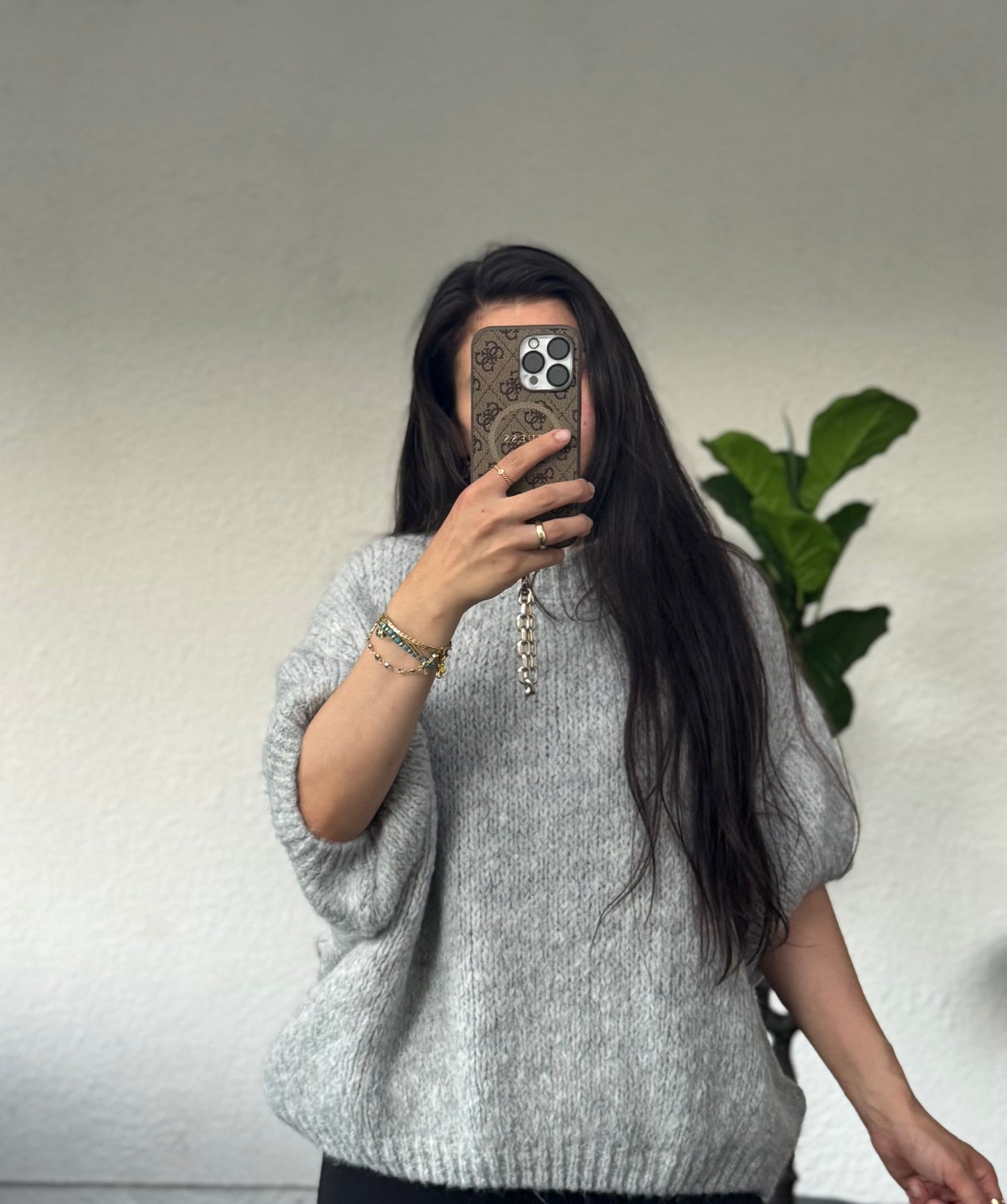 Cutie Midarm Pulli grau