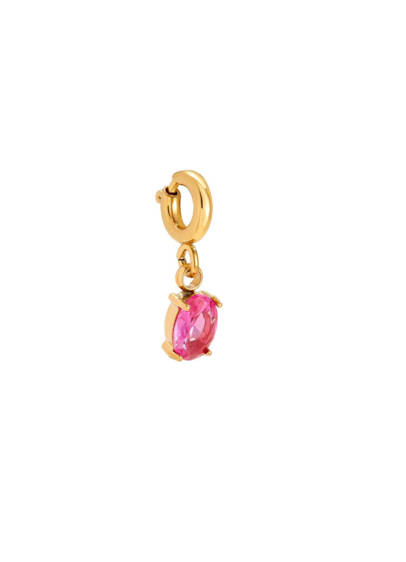 Charm Stein pink Gold