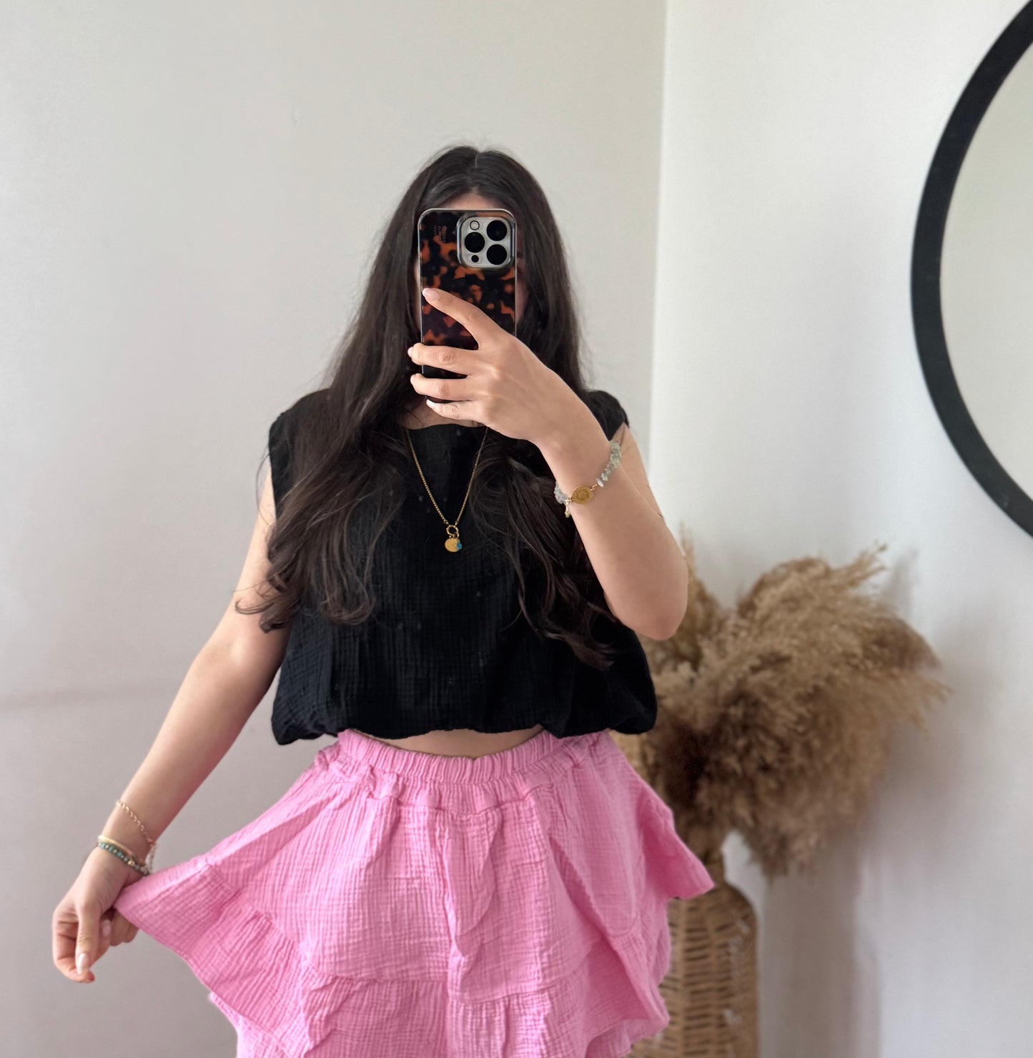 Musselin Hosenrock pink