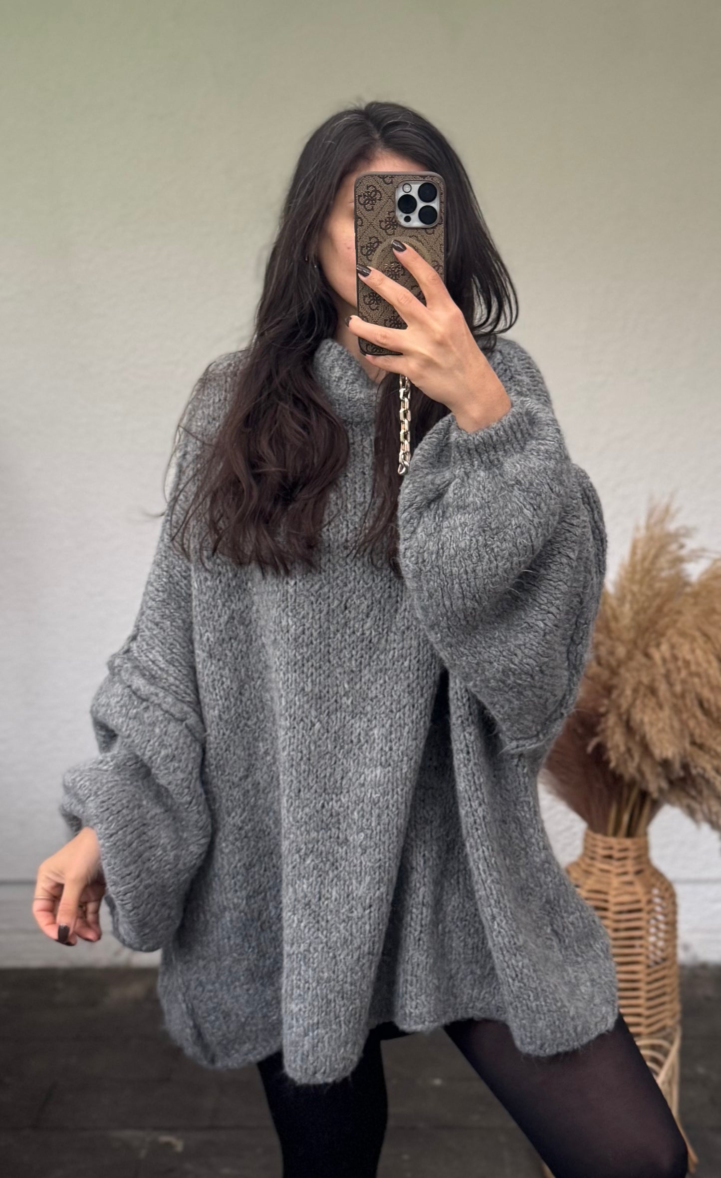Oversized Pullover Lelly grau