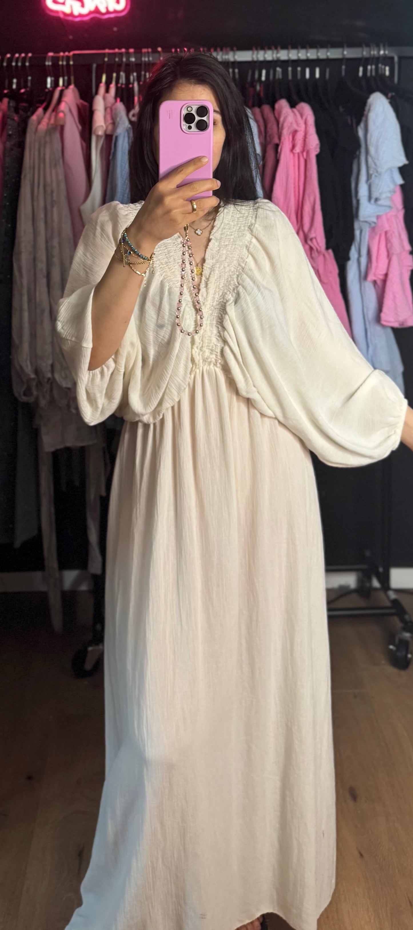 Sommerkleid mit Raffung