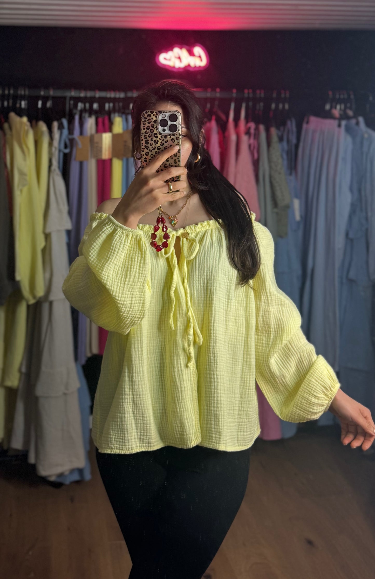 Basic Musselin schleifen Bluse