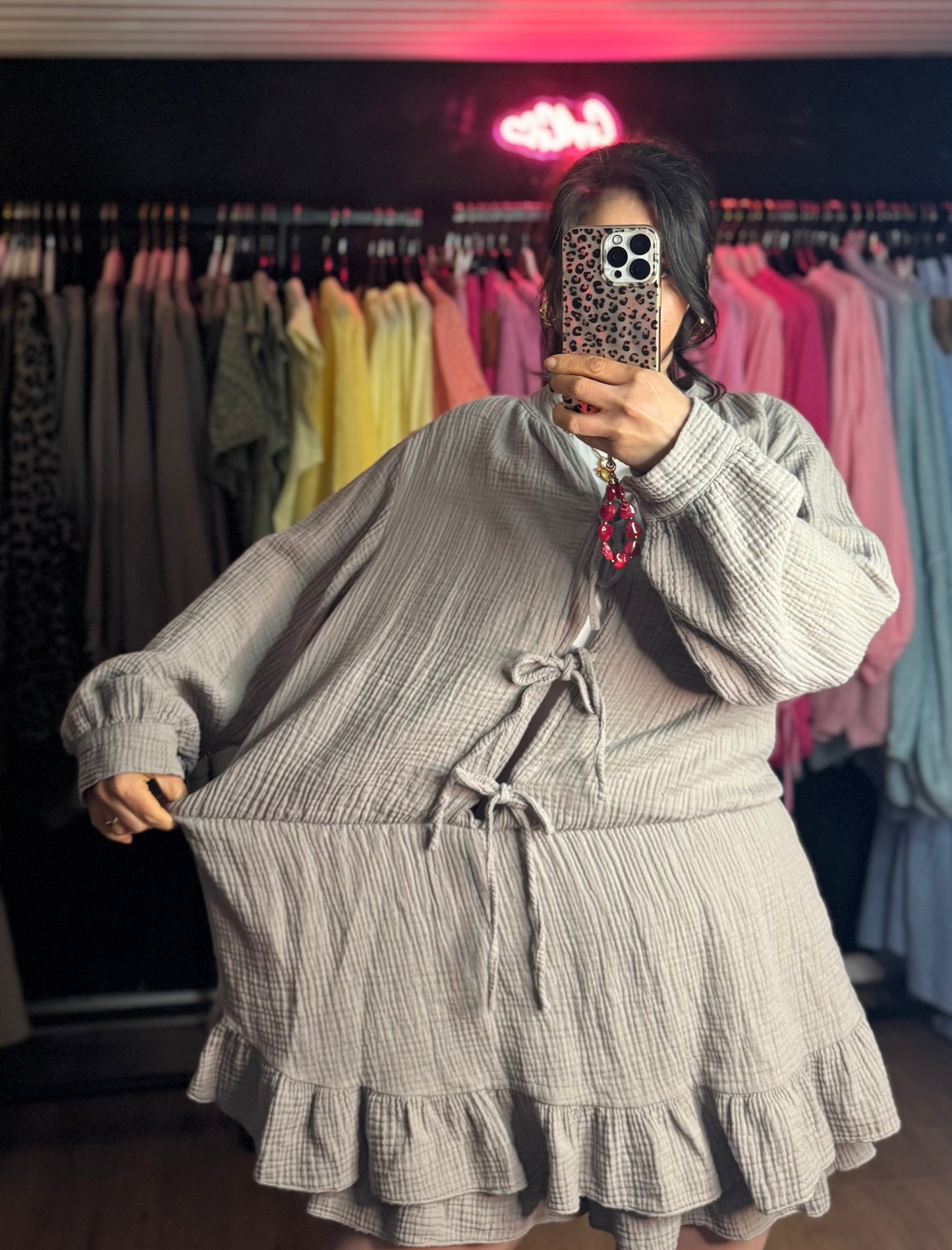 Oversized Playsuit Taupe