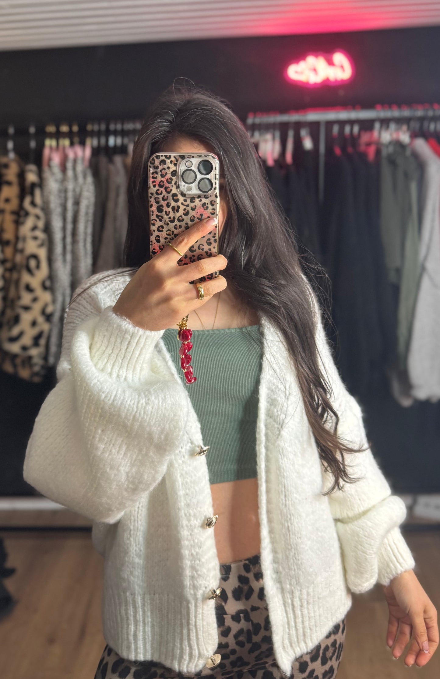 Lelly Cardigan V weiß