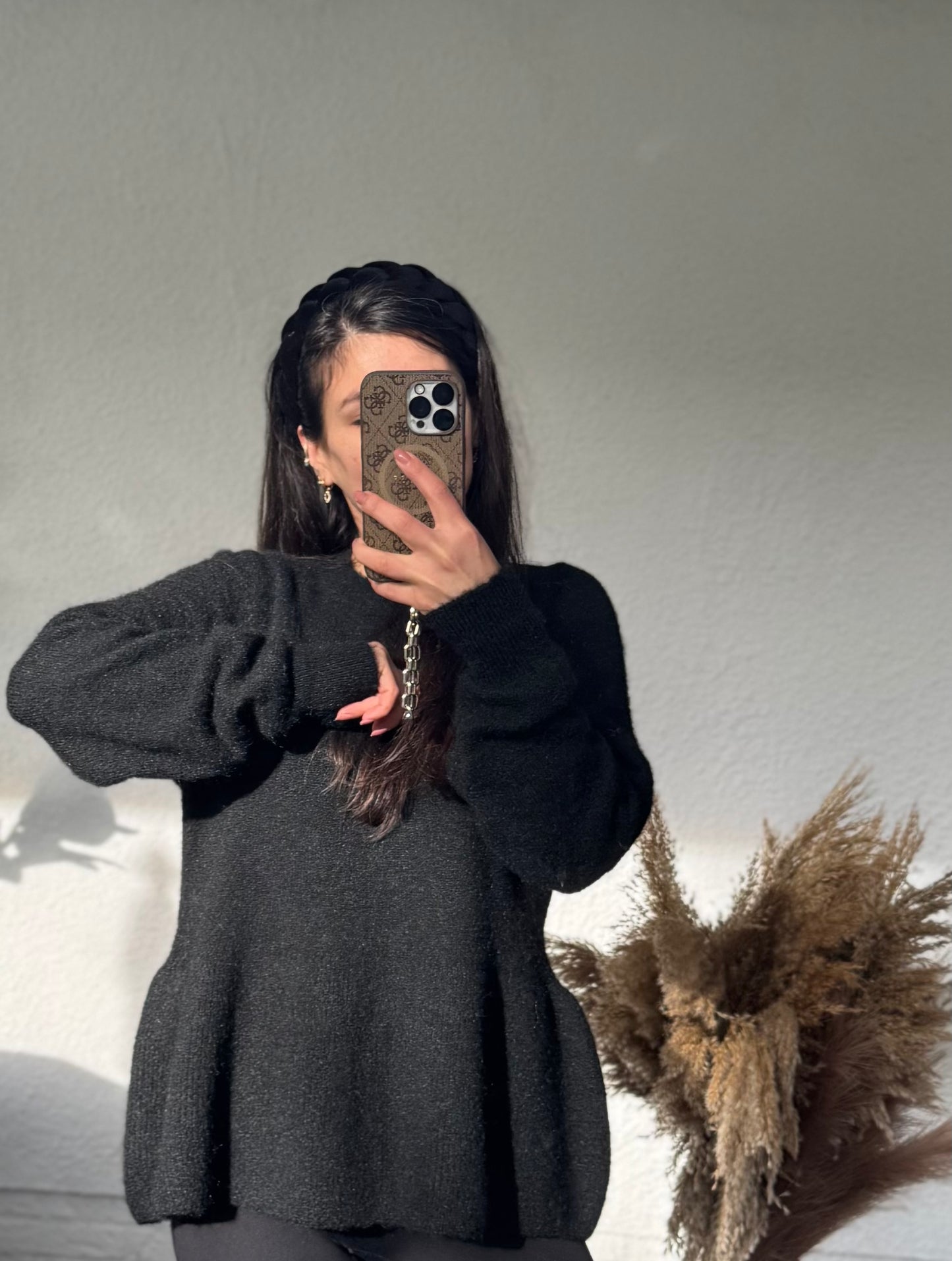 Peplum Alpaka 🦙 schwarz