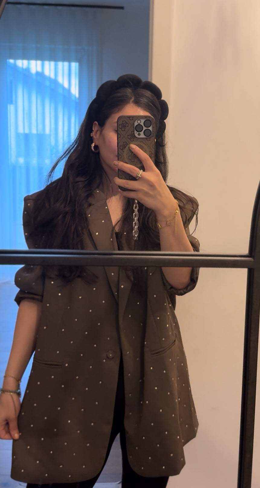 Oversized GLITZI Blazer Mokka