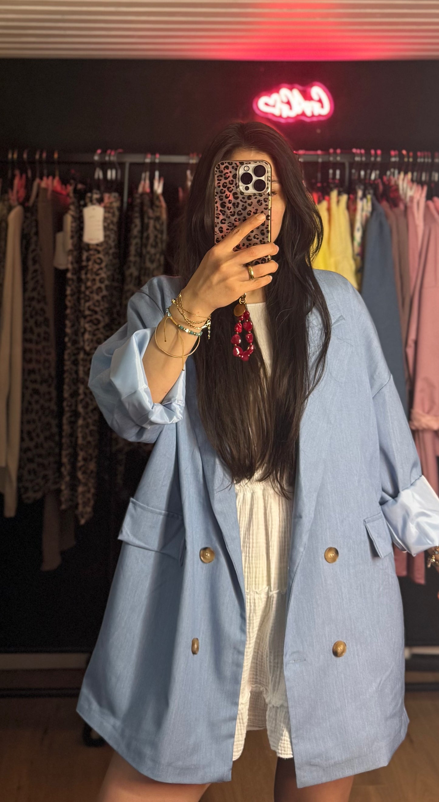 Oversize Blazer blau