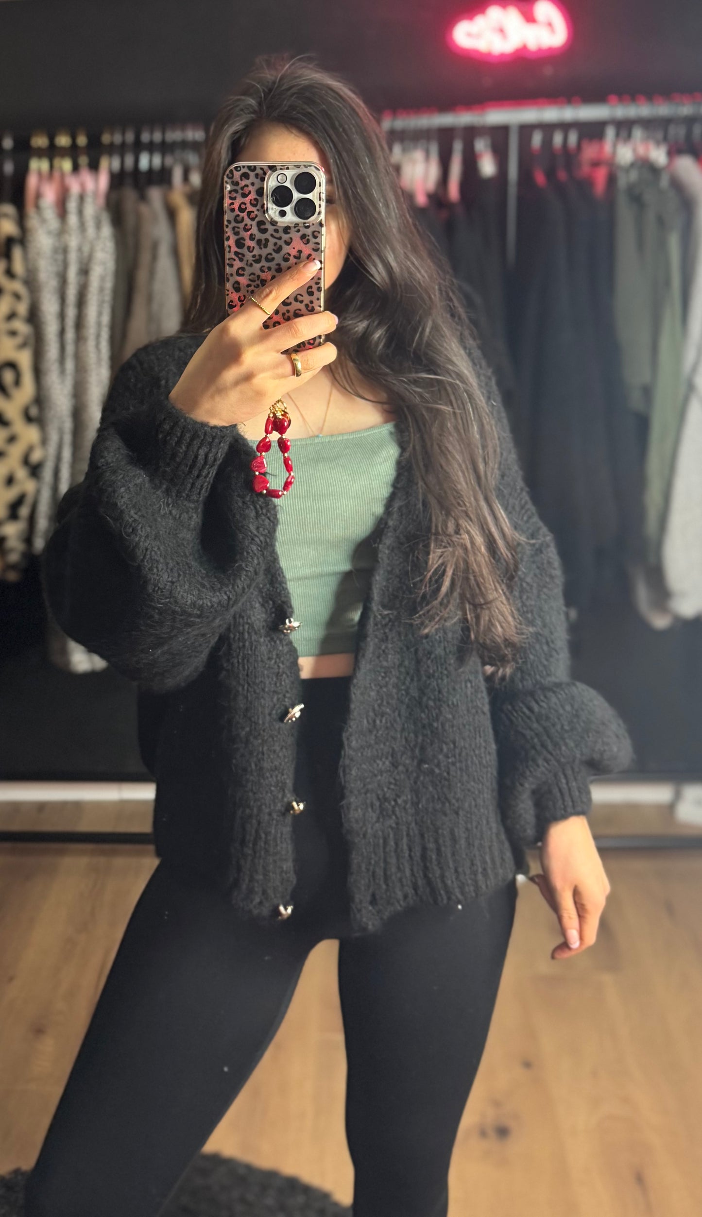 Lelly Cardigan V schwarz