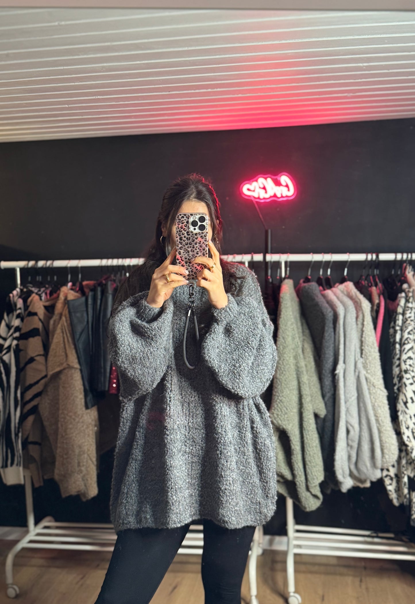 Boucle Pullover Lelly Grey