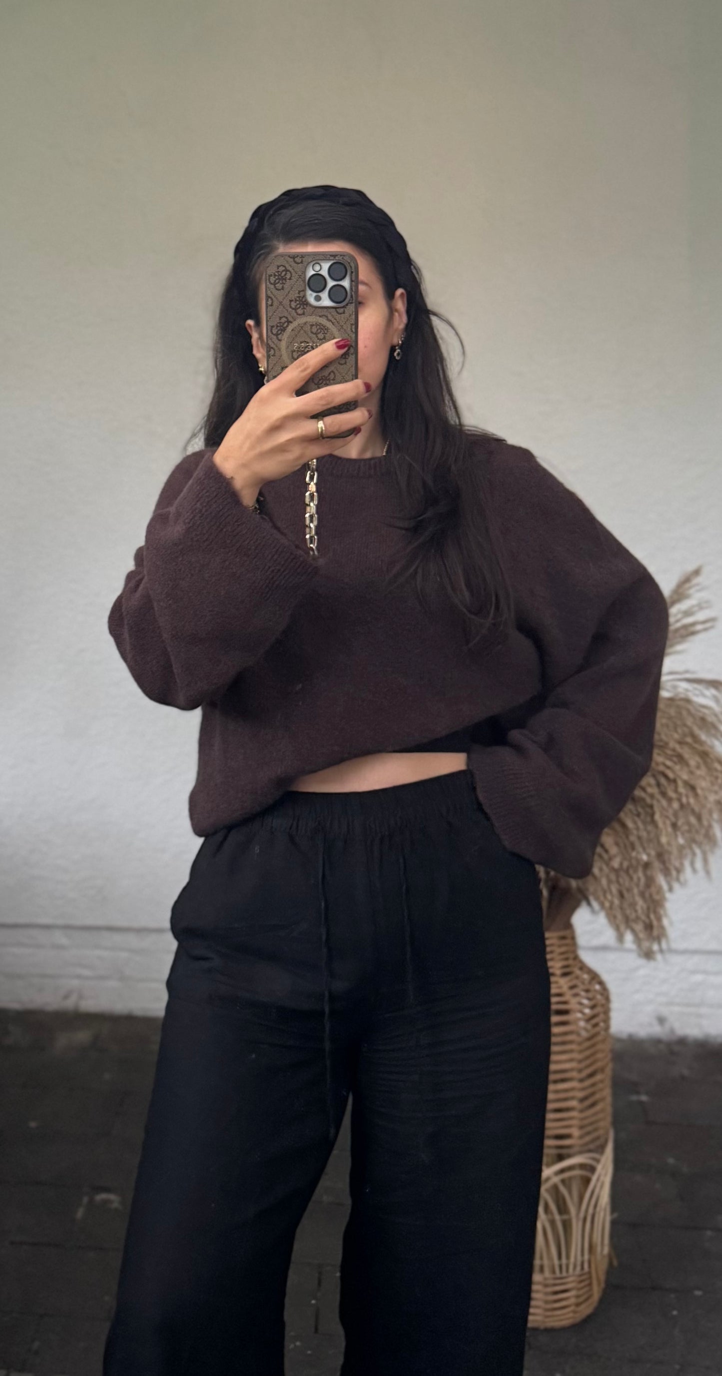 Alpaka langarm braun