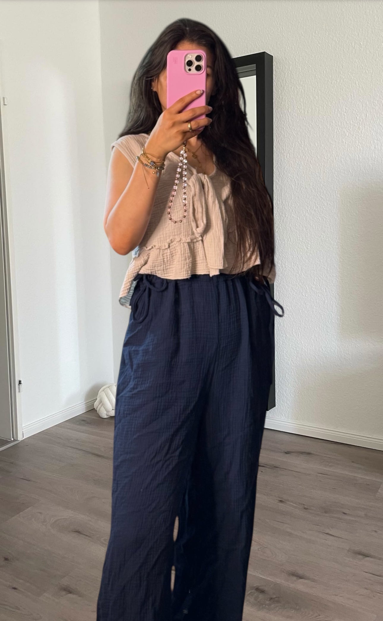 Musselinhose zum binden dunkelblau