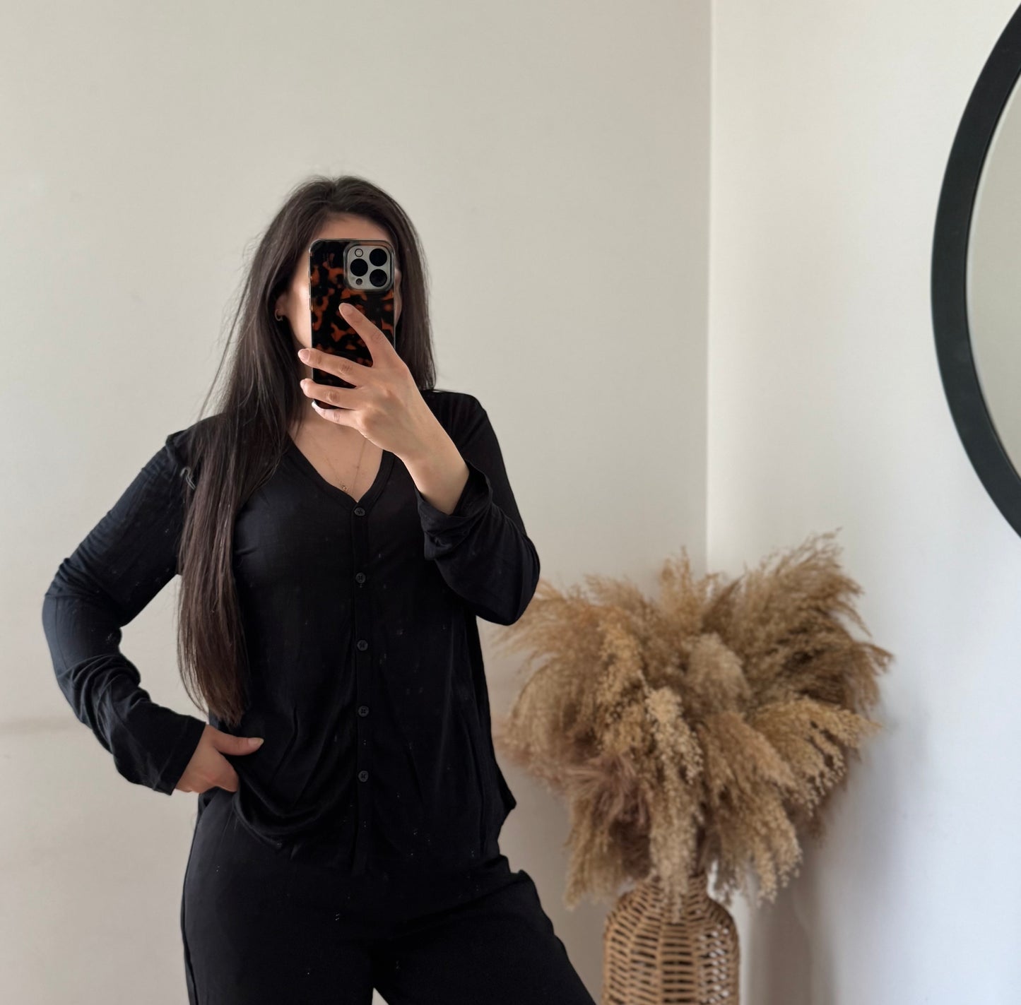 Super leichter Sommer Cardigan schwarz
