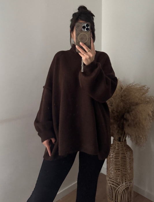 Cute Basic Pullover braun