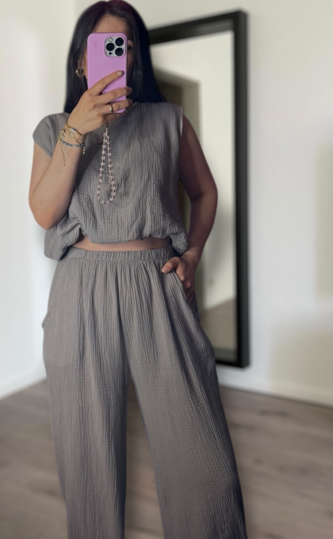 Musselin Hosen lang verschiedene Farben