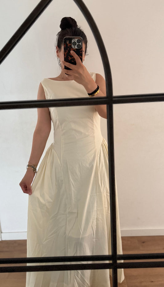Old Money dress ecru