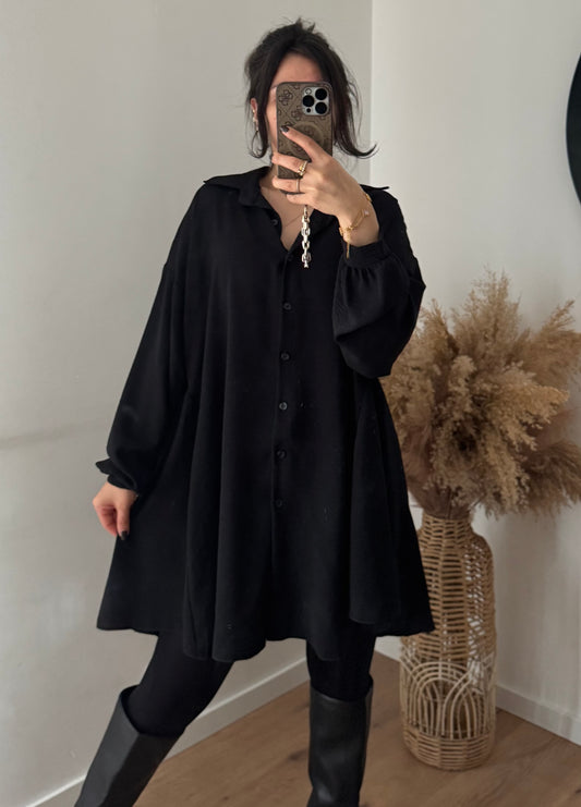 Oversized Bluse/Kleid Fee schwarz