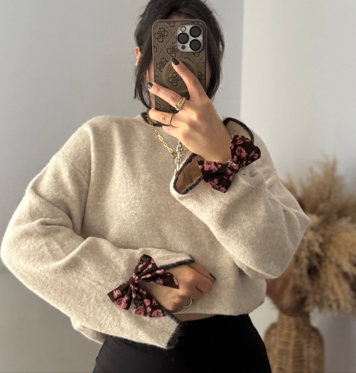 Sweet Pullover mit Rose Schleifen