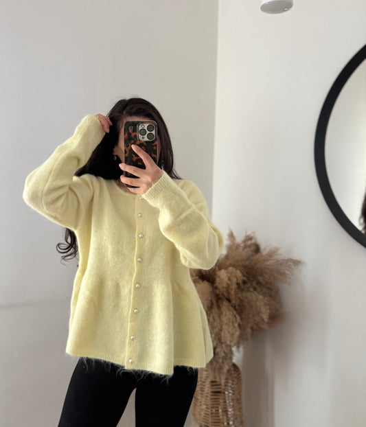 Peplum Musthave cozy babygelb