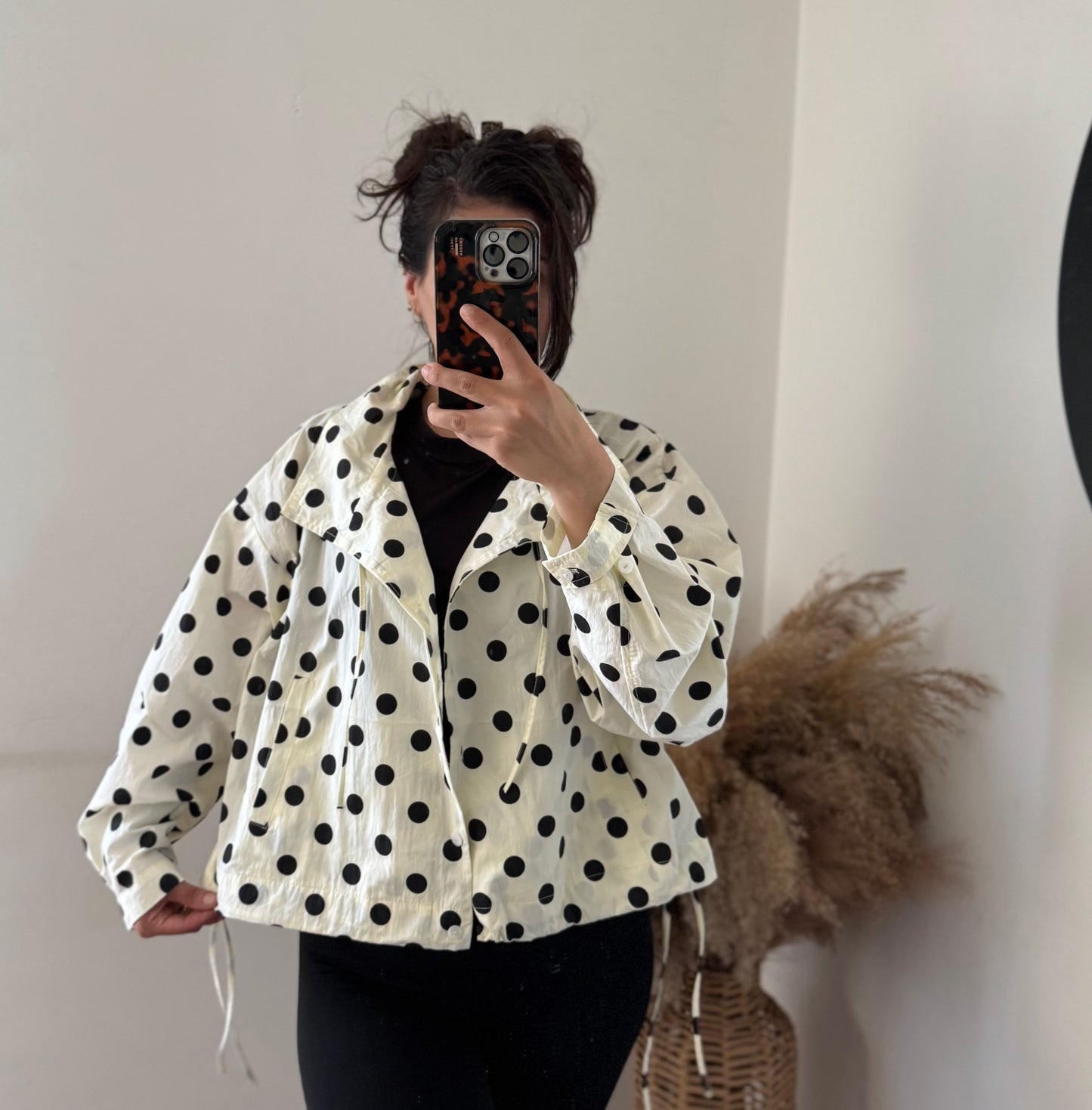 Sehr leichte Ballon Polka dot Jacke
