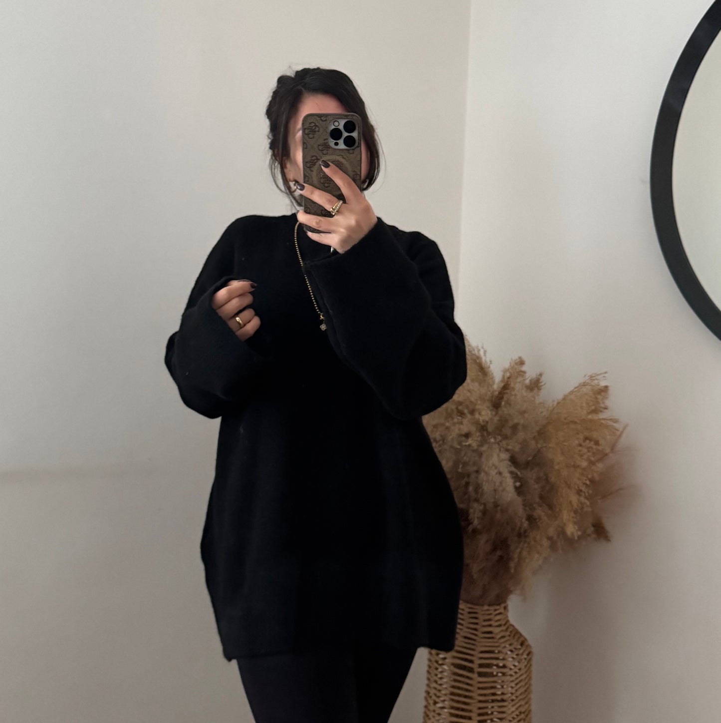 Cozy Basic Pullover Black