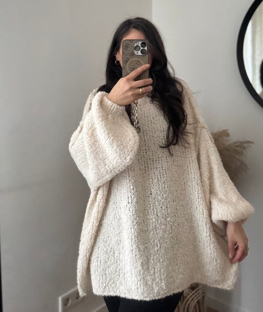 Boucle Pullover Lelly Ecru