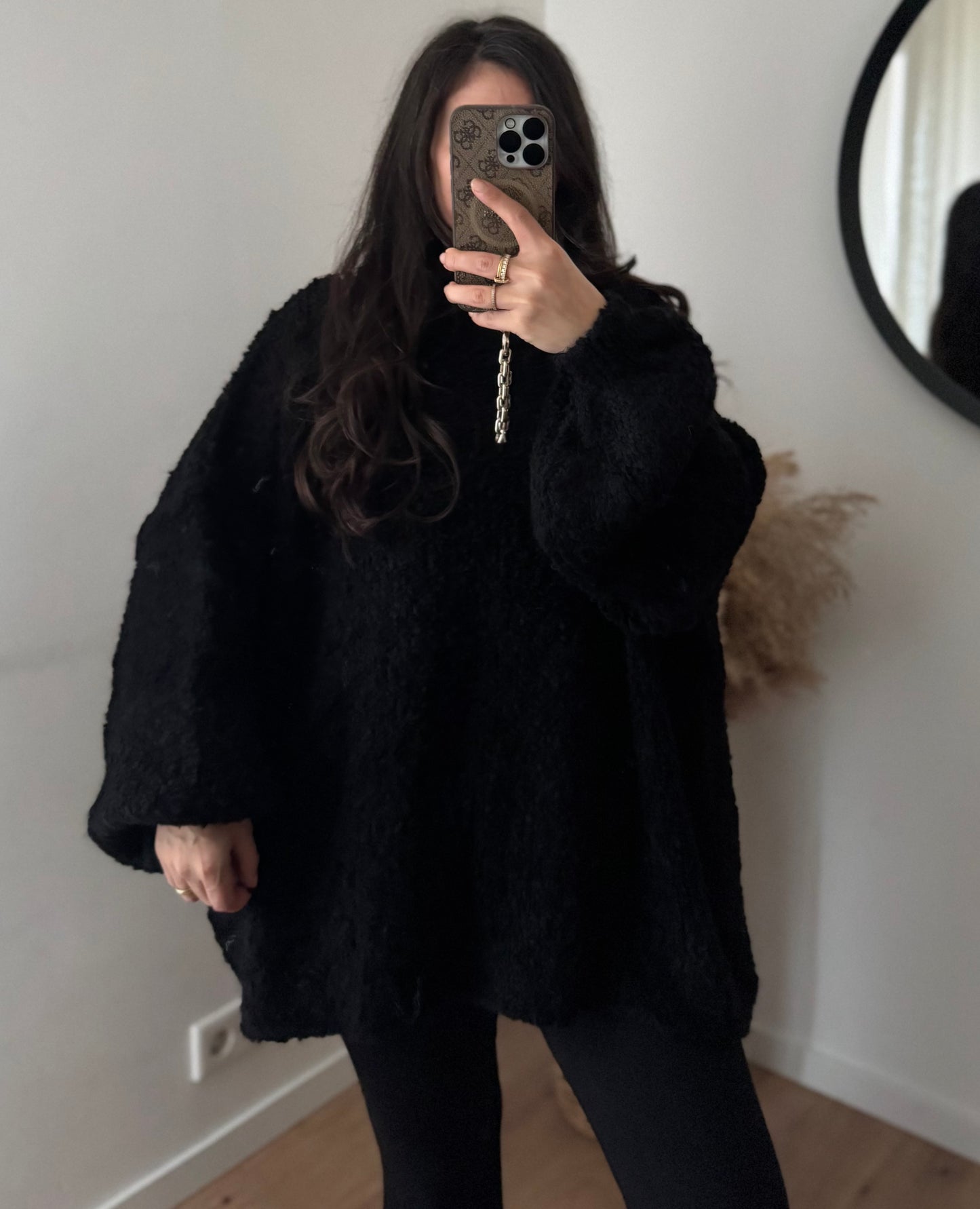 Boucle Pullover Lelly schwarz